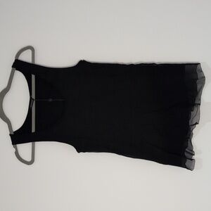 Magaschoni Black Silk & Cashmere flowy sleeveless tank top blouse size XS
